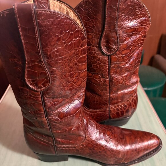 Mens Veari Buitre Alligator Western Mexico Cowboy Boots Mex 27.5 US 8.5 - Picture 6 of 9